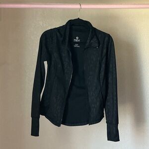 Leopard Black Women's Athletic Jacket